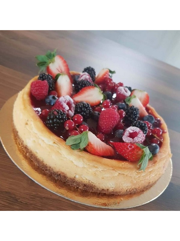 Artisanale Cheesecake met verse vruchten 8 pers