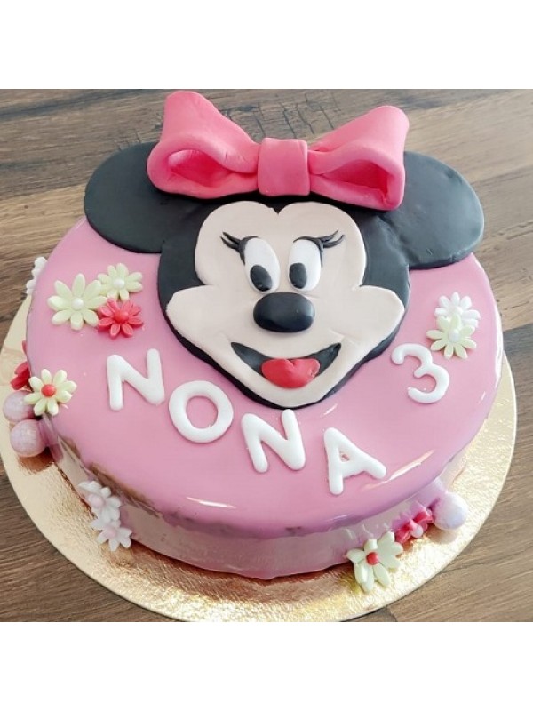 Minnie Mouse chocomousse taart